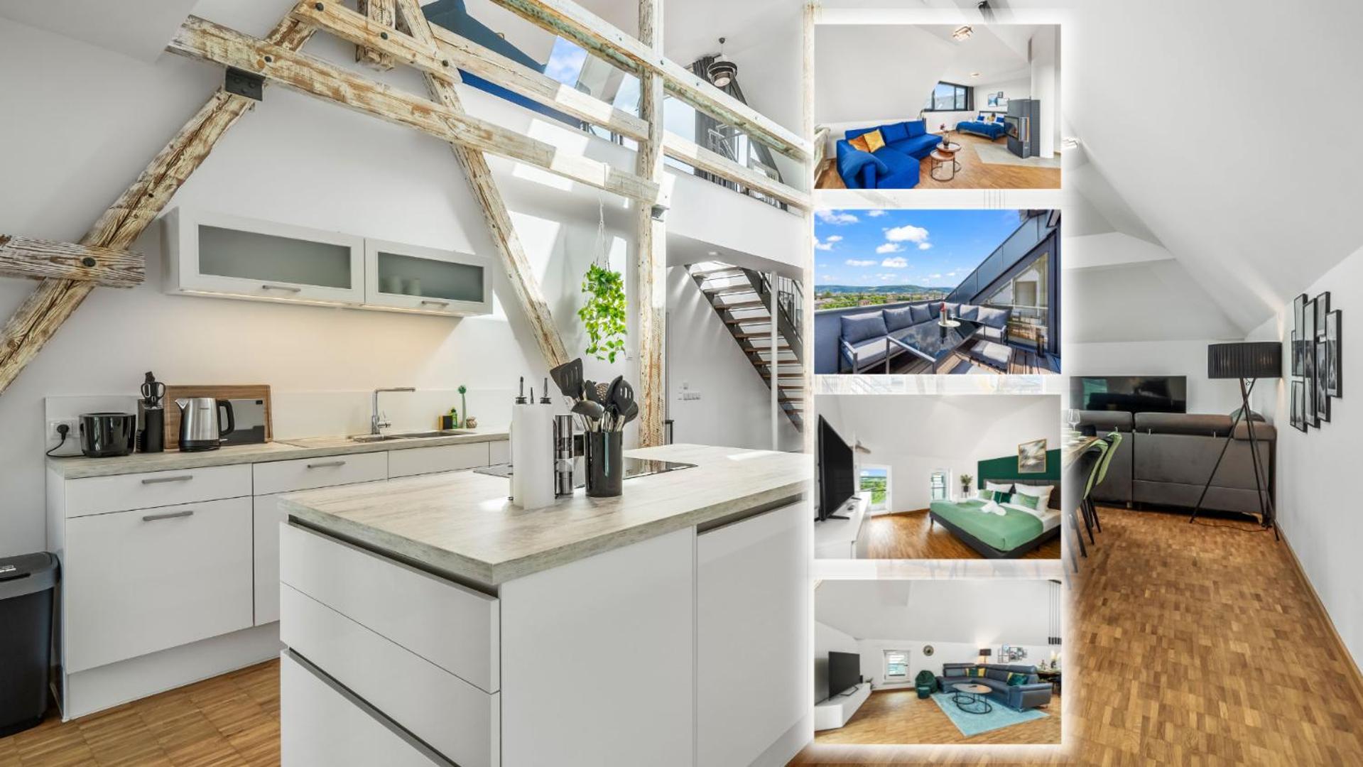 Dnd Design Loft I 170Qm I Parken I Balkon I Workstation I Netflix I Kaffee I Waschmaschine I Trockner I Xbox I Ausblick Leilighet Würzburg Eksteriør bilde